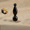 YCMassage® Eye Massage Tool: "Vermilion Bird's Three Pecks" Meridian Stimulator — Small Lotus Pod Design, Ox Horn Acupoint Probe with Roller Ball — Specialized Eye Care Instrument