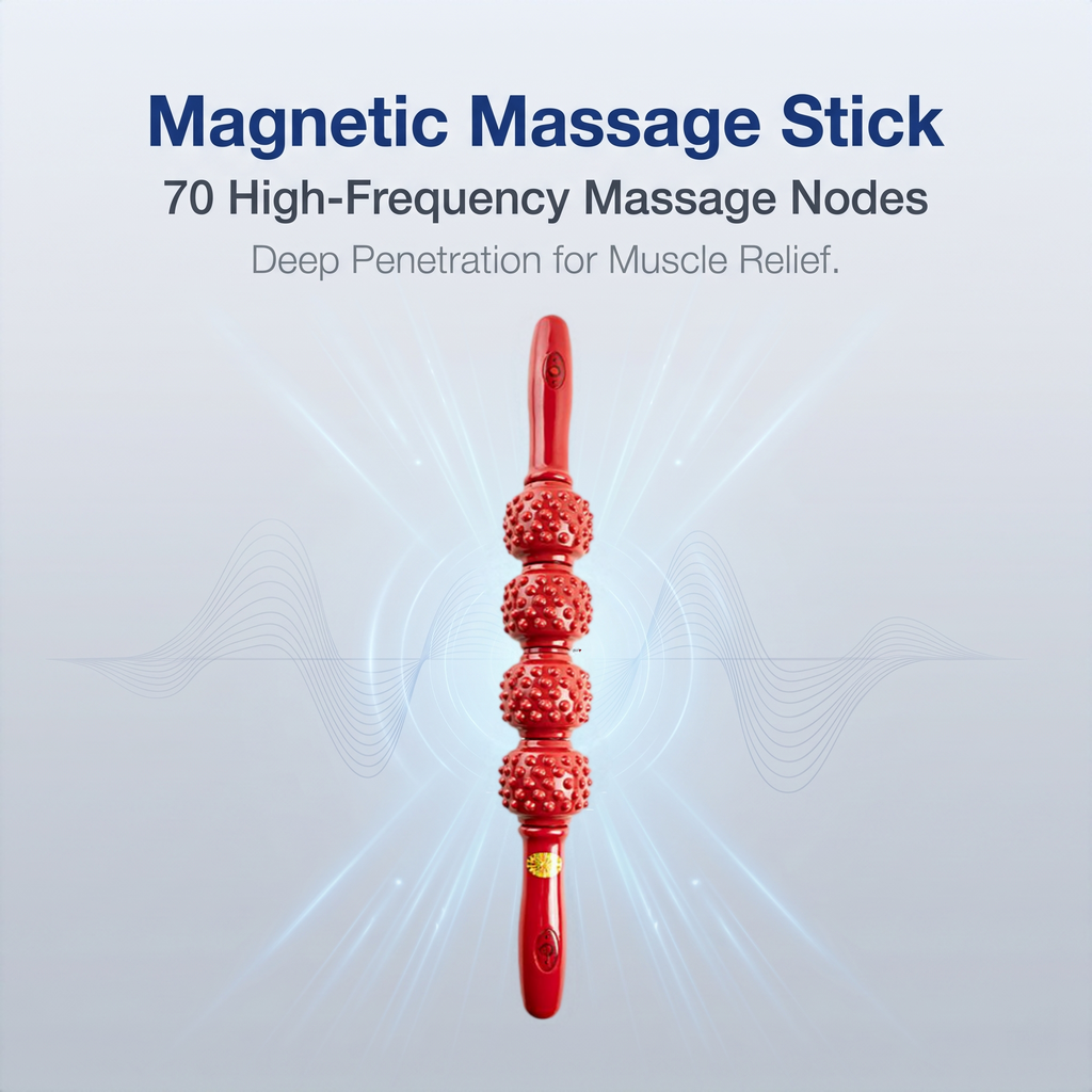 YCMassage® Meridian-Clearing Yoga & Muscle Release Fitness Roller — Wellness & Health Massage Stick / Fascia Rolling Tool