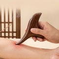 YCMassage® Golden Silk Ebony Foot Massager — Triangular Acupressure Tool, Tendon Scraper, Gua Sha Board, Meridian Clearing Stick, and Comb