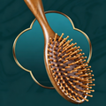 YCMassage® Sandalwood Air-Cushion Comb — Women's Home Use, Hair-Smoothing, Head & Scalp Massage Comb; Unclogs Hair Follicles — Portable Design